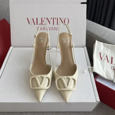 VT - Ivory Slingback Pumps 80
