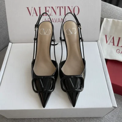 VT - Black Slingback Pumps 80