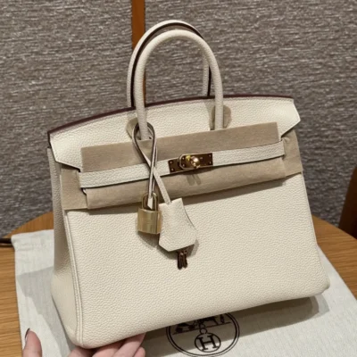 Hr - Birkin 25 - Nata - Gold Hardware