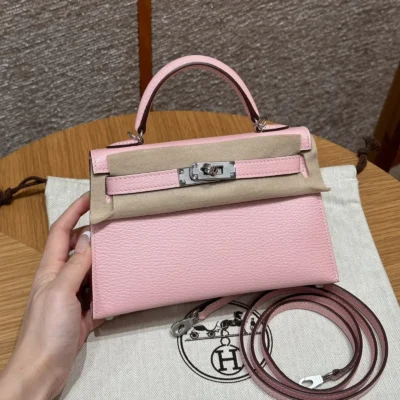 Hr - Mini Kelly II - Sakura - Silver Hardware