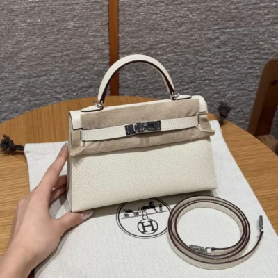 Hr - Mini Kelly II - Nata - Silver Hardware