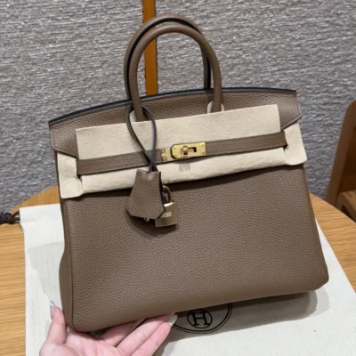 Hr - Birkin 25 - Beige De Weimar - Gold Hardware
