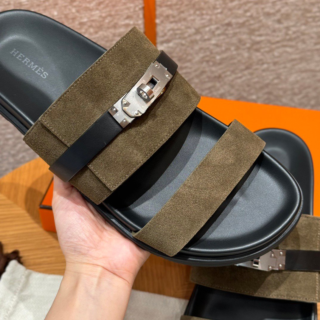 Hermxs - Jackson sandals in Vert Toundra - Image 2