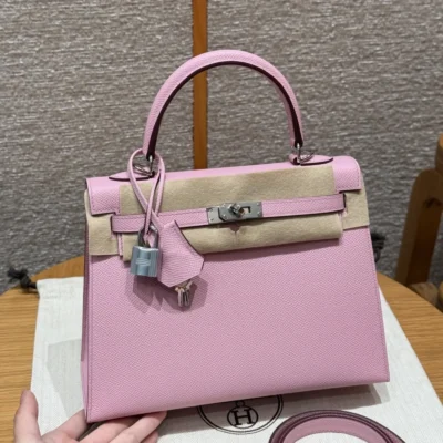 Hr - Kelly 25- Mauve Sylvestre - Silver Hardware