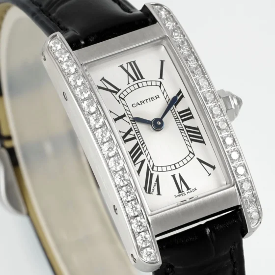 Tank Américaine White Gold Diamond Ladies Watch