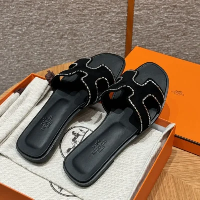 Hr - Oran - Noir Chamois Leather Drilling