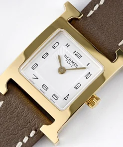 Alternative view of Heure H Small Golden Case Swift Calfskin Strap