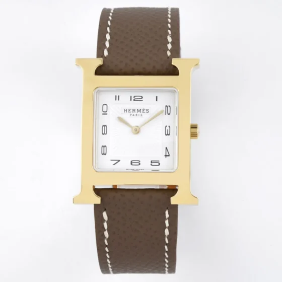 Heure H Gold Case Etoupe Strap