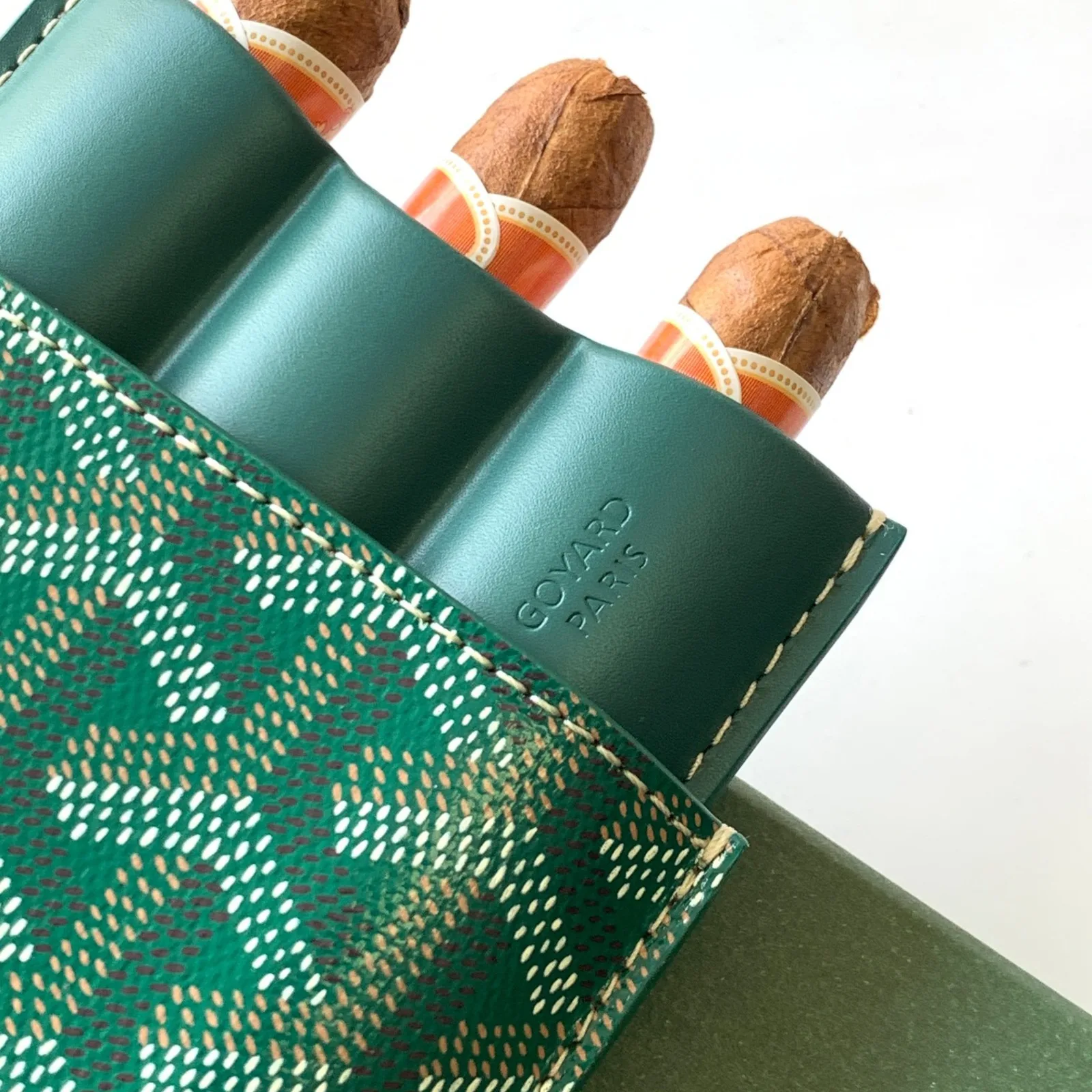 Churchill 3 Cigar Case - Green - Image 2