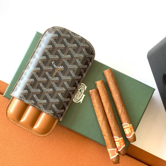Churchill 3 Cigar Case - Tan