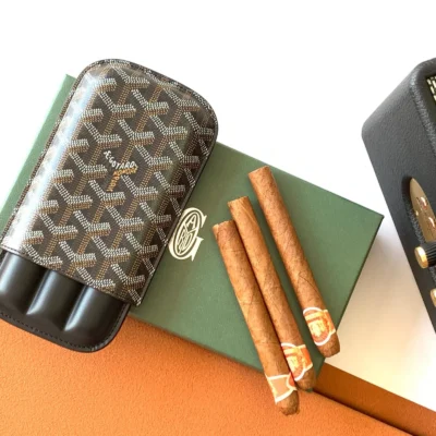 Churchill 3 Cigar Case - Black