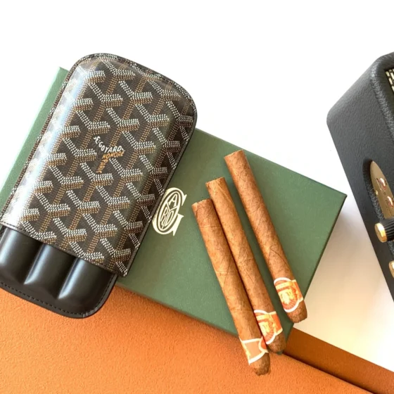 Churchill 3 Cigar Case - Black