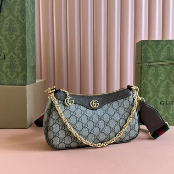GG Supreme Small Shoulder Bag Double G chain