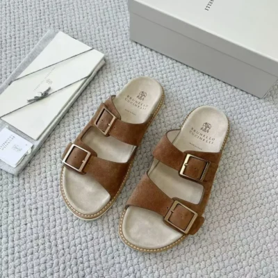 BC - Suede Slides with Buckle