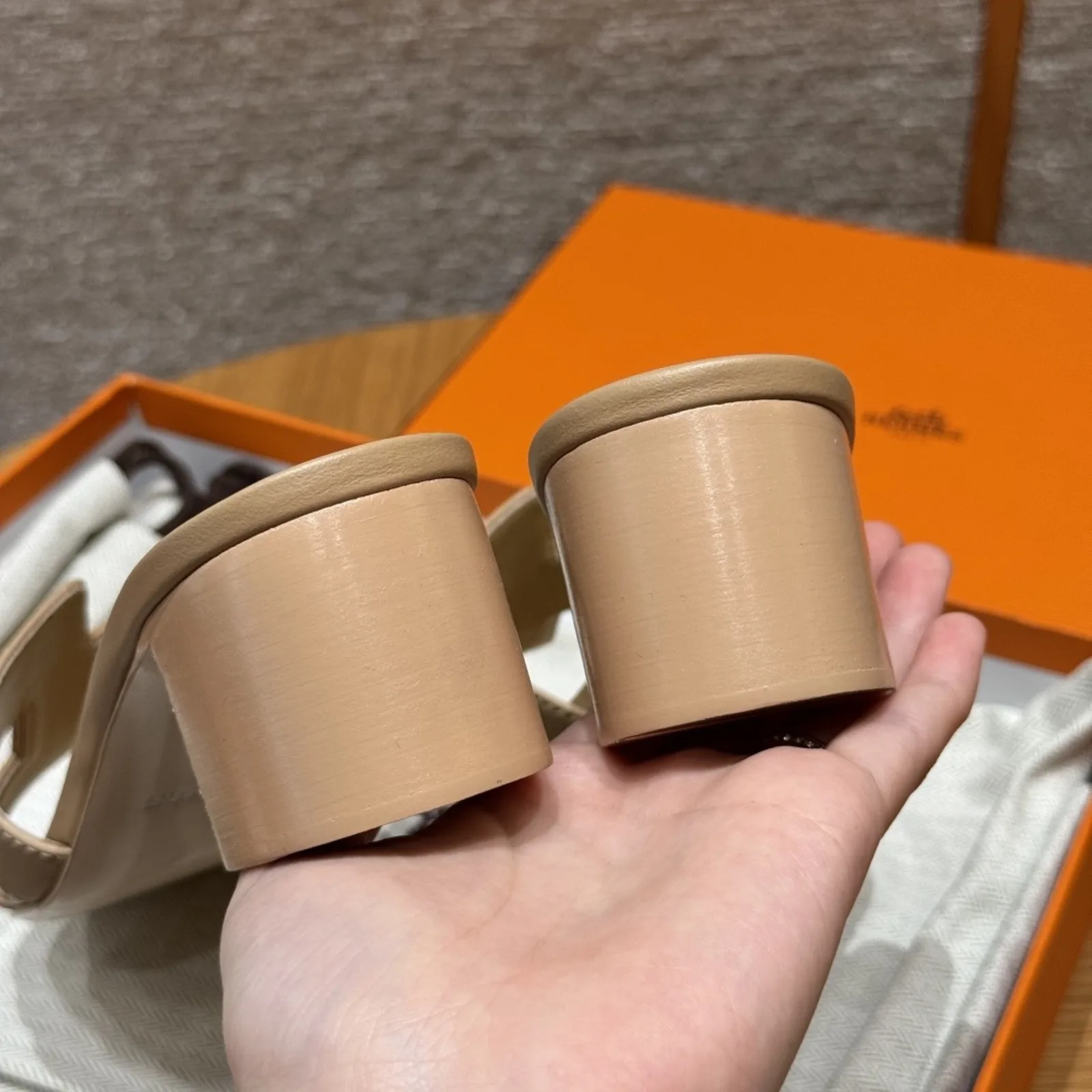 Oasis Sandals Beige Lin - Image 6