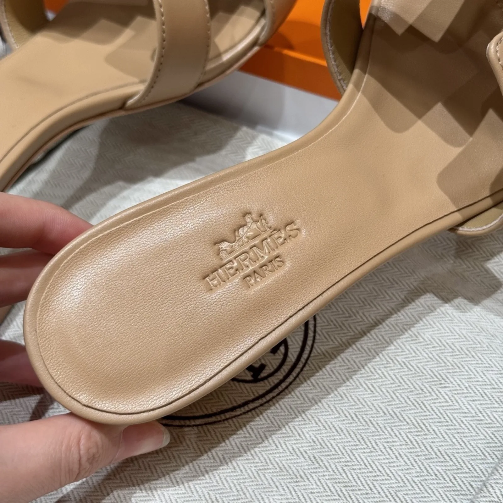 Oasis Sandals Beige Lin - Image 5