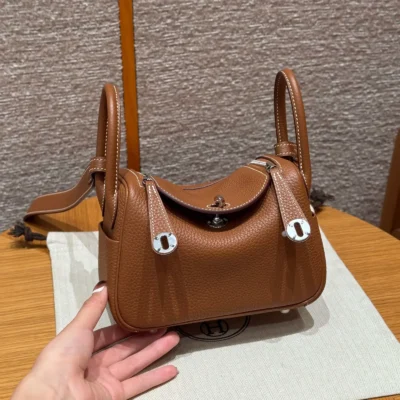 Mini Lindy Gold With Silver Hardware