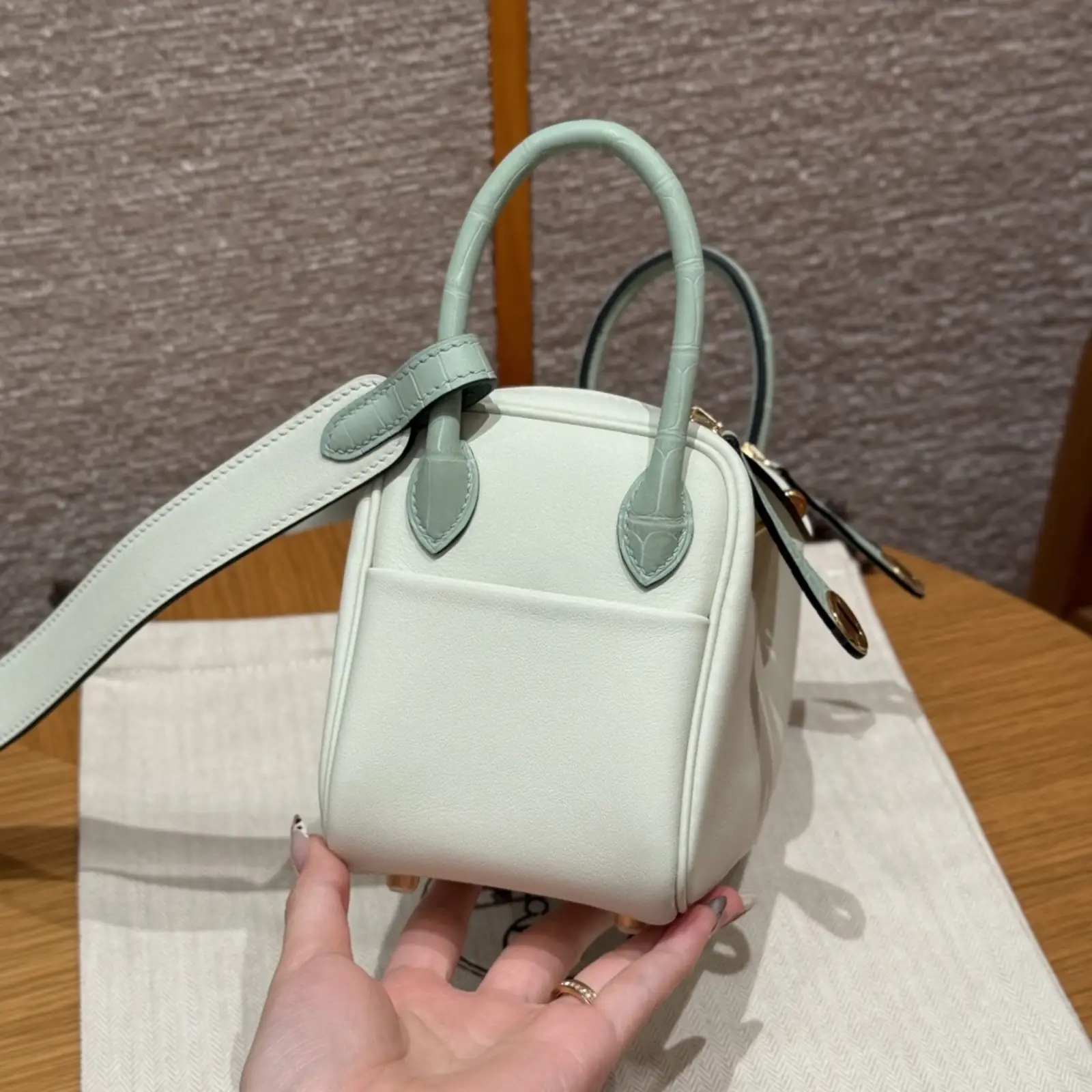 Mini Lindy Vert Fizz Matte Alligator - Image 3