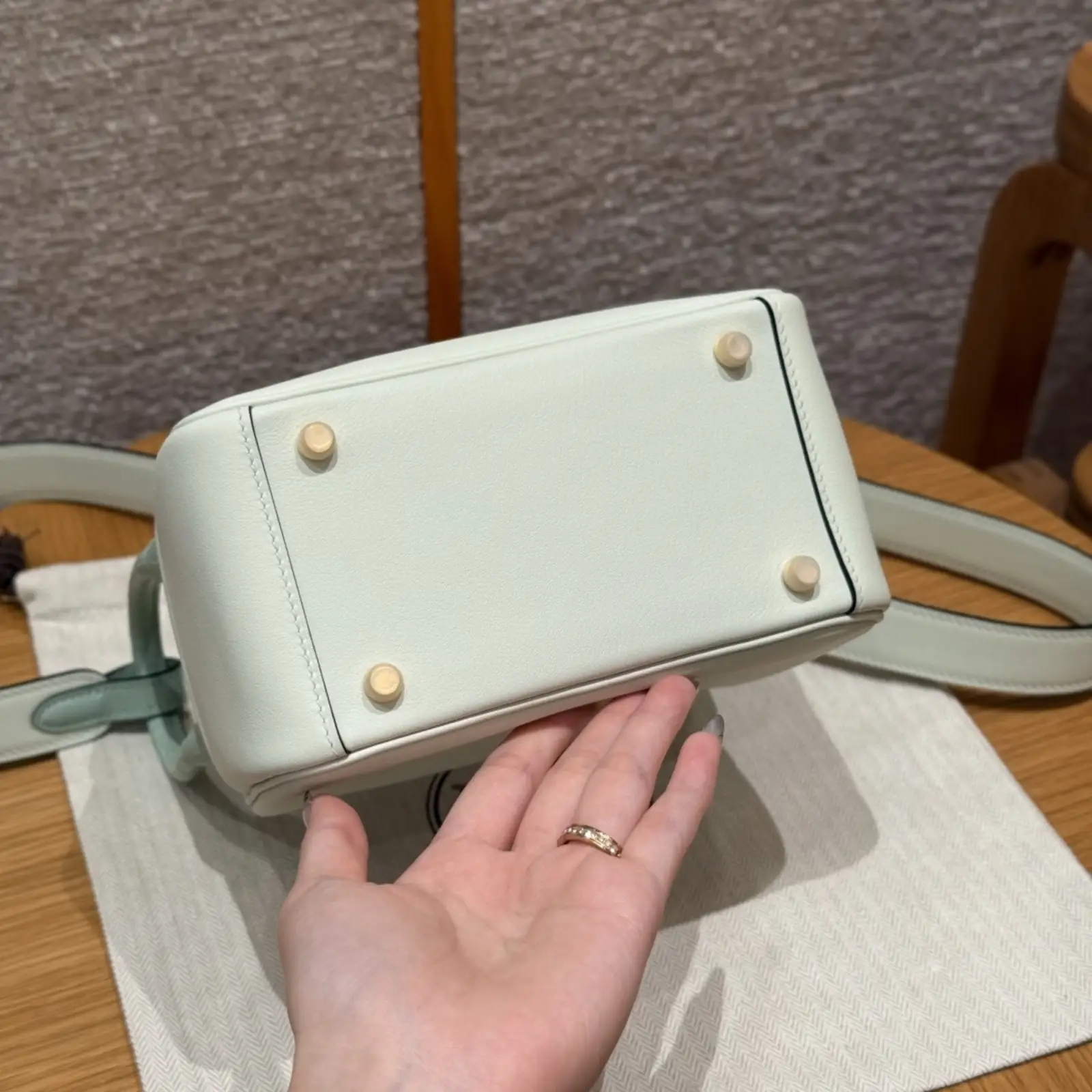 Mini Lindy Vert Fizz Matte Alligator - Image 6