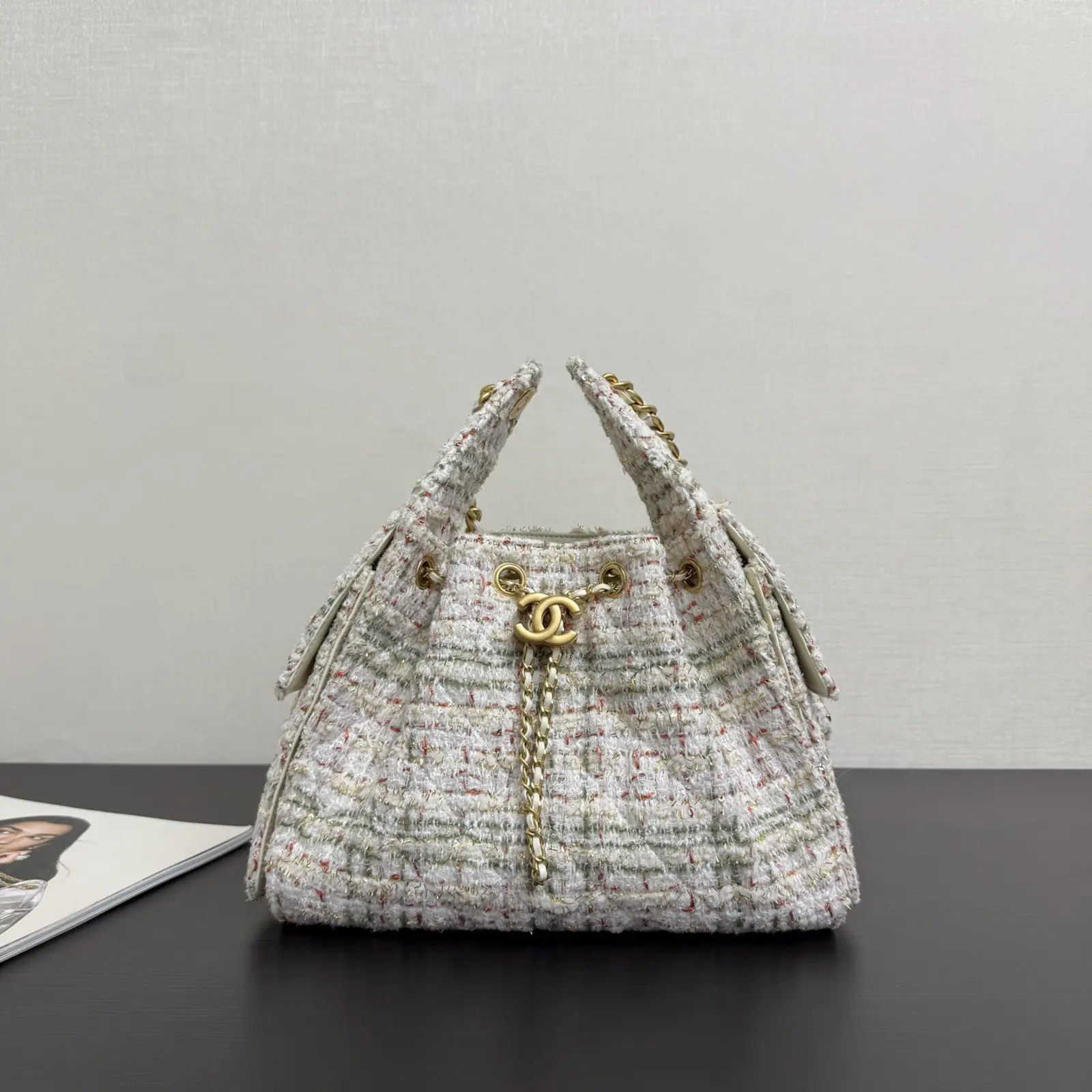 CH 25 Small Wool Tweed Handbag