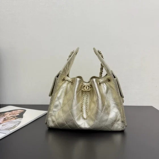 CH 25 Metalic Gold Handbag