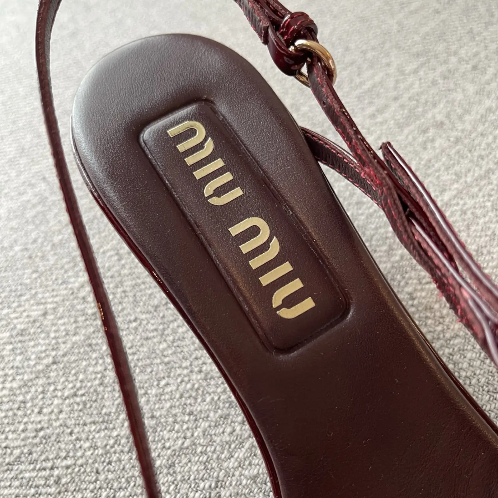 MiuM - Burgundy Buckle Slingback - Image 5