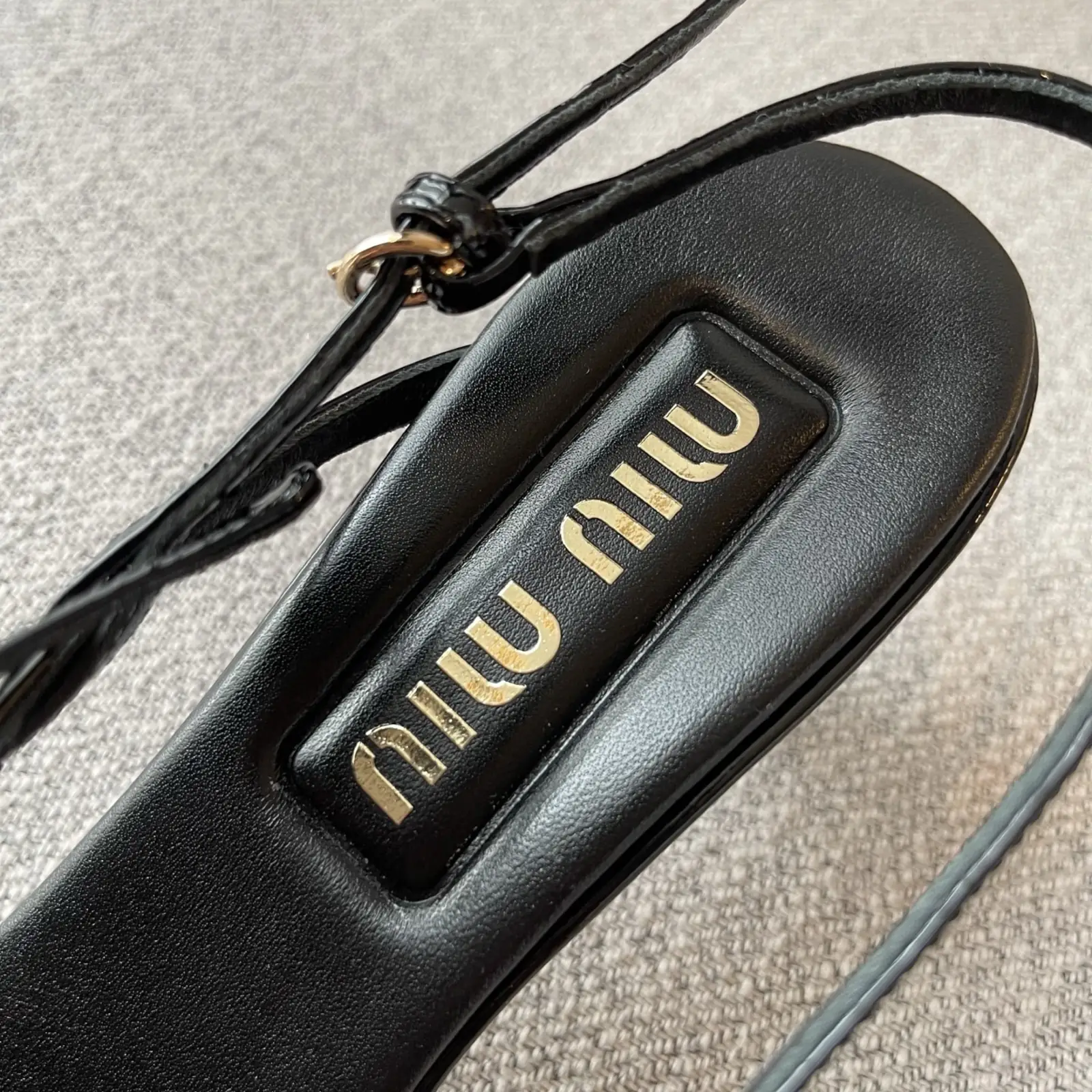 MiuM - Black Buckle Slingback - Image 6