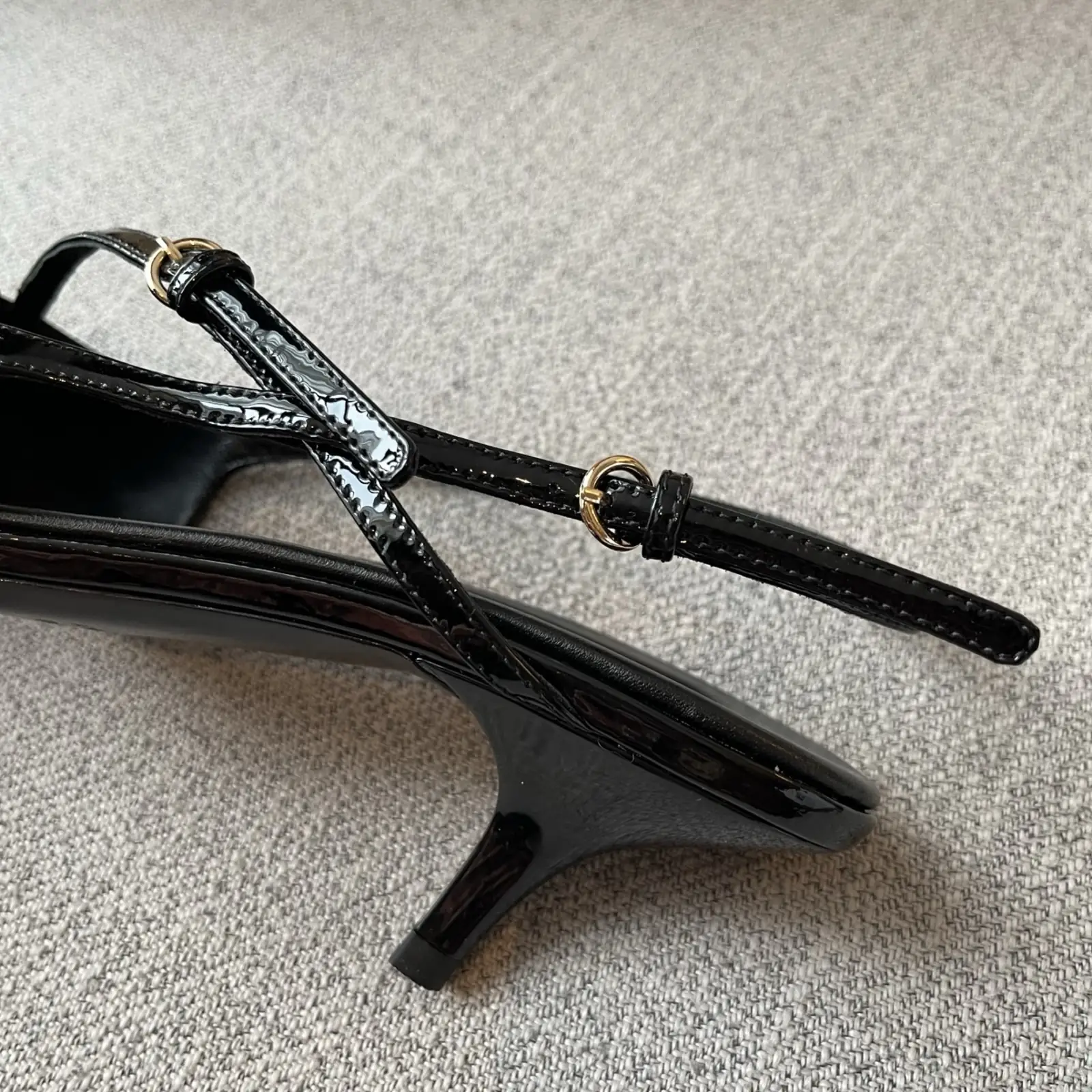 MiuM - Black Buckle Slingback - Image 7
